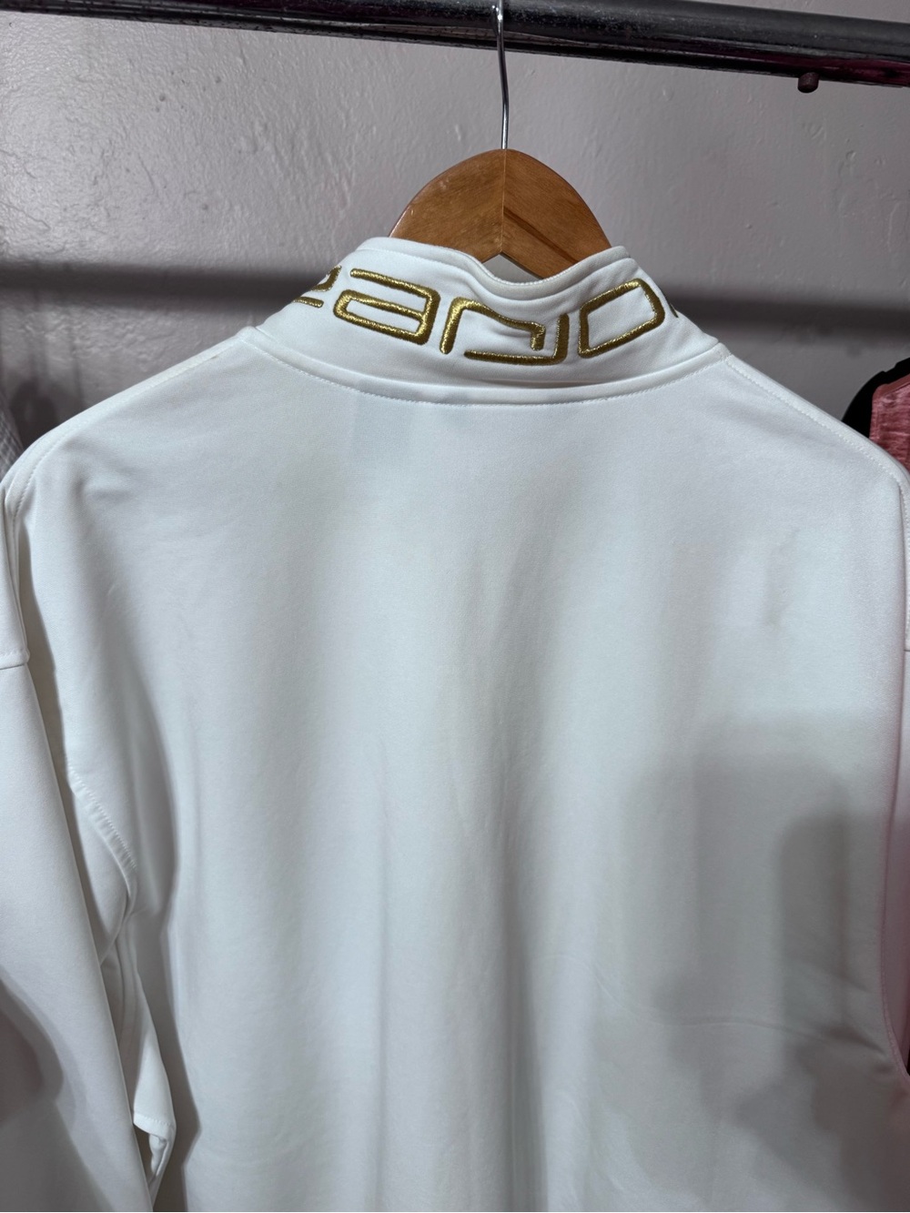 Sean John White Track Jacket with Gold Trim - Picture 5 of 9